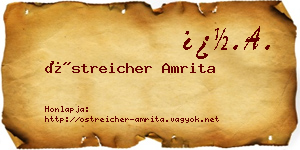 Östreicher Amrita névjegykártya